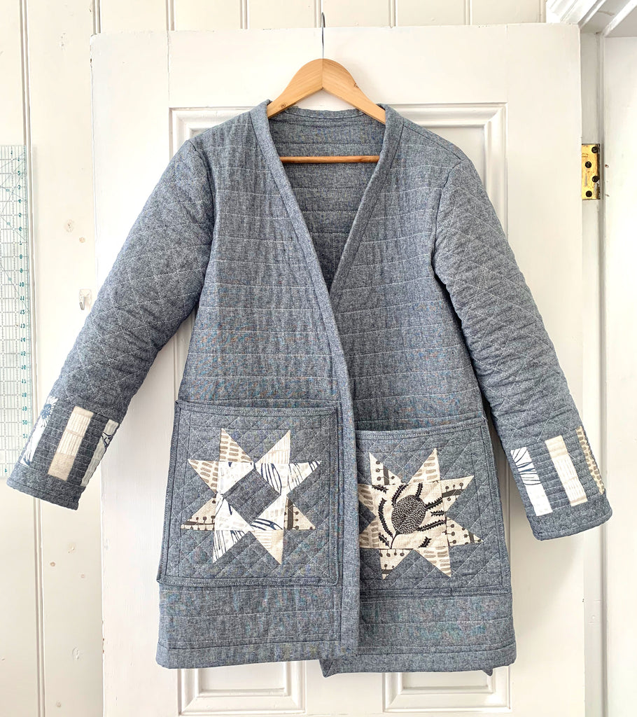 How to make a quilt coat- A little Bedazzling