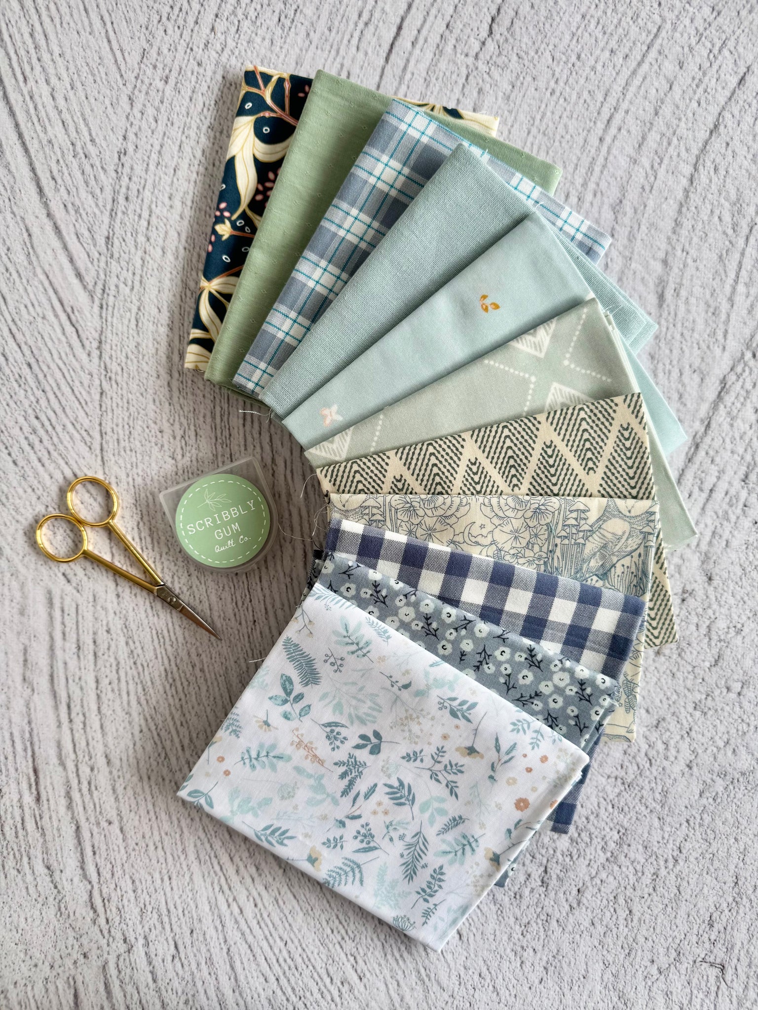 Snowflake #5 - Curated 11 Fat Quarter Bundle