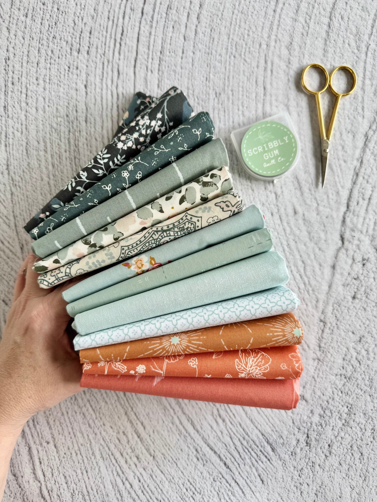 Snowflake #6- Curated 12 Fat Quarter Bundle