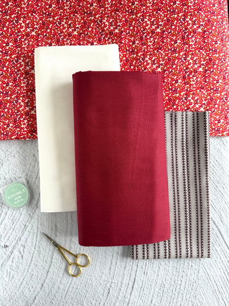 Lo and Behold Stitchery Knitted Star OR Christmas Joy quilt kit (including backing!)