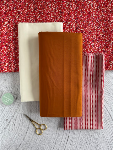 Irish chain Quilt Kit (PDF Pattern Included) Pumpkin Spice- Throw Size