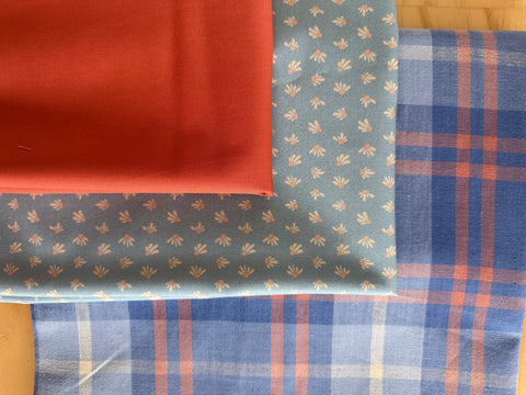 Blue Plaid Wholecloth Quilt Kit - Crib/Baby Size