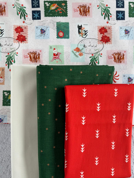 Lo and Behold Stitchery Knitted Star OR Christmas Joy quilt kit (including backing!)