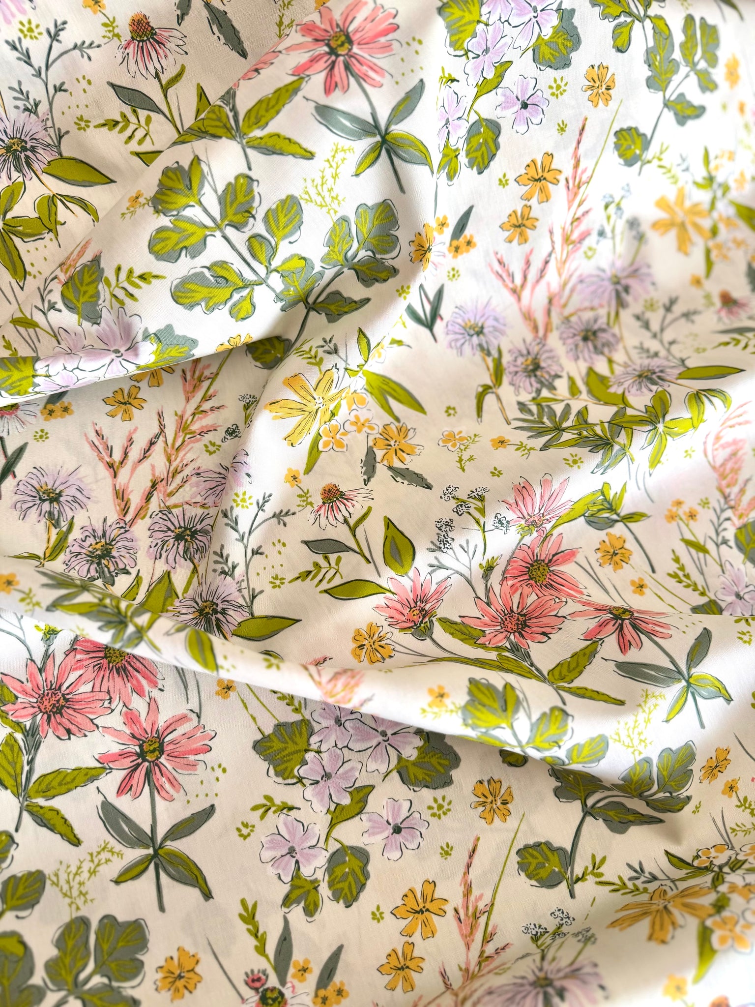 Midsummer Array Handkerchief Fuschsia Backing Fabric- 3 metres or 4 metres (3.3 or 4.4 yards)