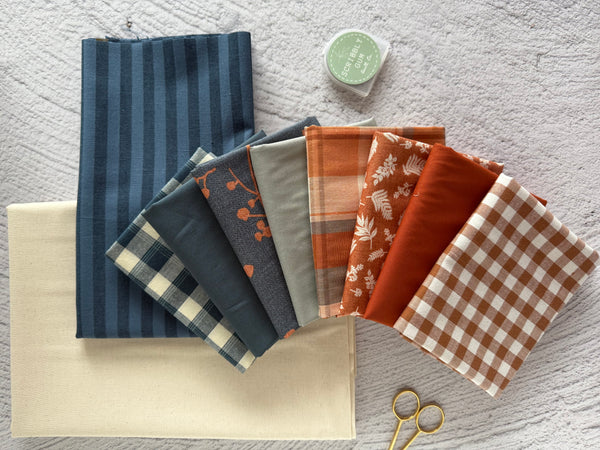 Suzy Quilts Fat Quarter Stars quilt kit (throw)- Spiced Rum 2.0