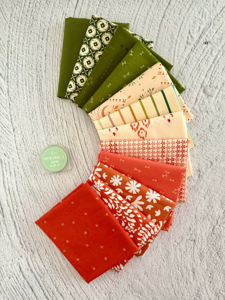 A little bit of cheer - Curated 12 Fat Quarter Bundle