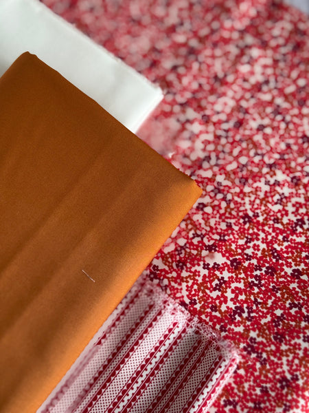 Irish chain Quilt Kit (PDF Pattern Included) Pumpkin Spice- Throw Size