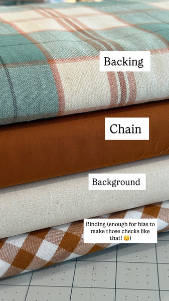 Irish chain Quilt Kit (PDF Pattern Included) - Throw Size