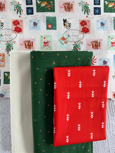 Lo and Behold Stitchery Knitted Star OR Christmas Joy quilt kit (including backing!)