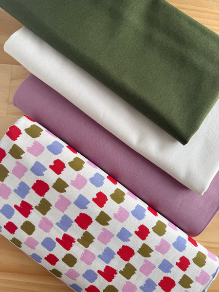 Linen Cotton Blend Stripy Quilt Kit with Backing - Large Throw Size