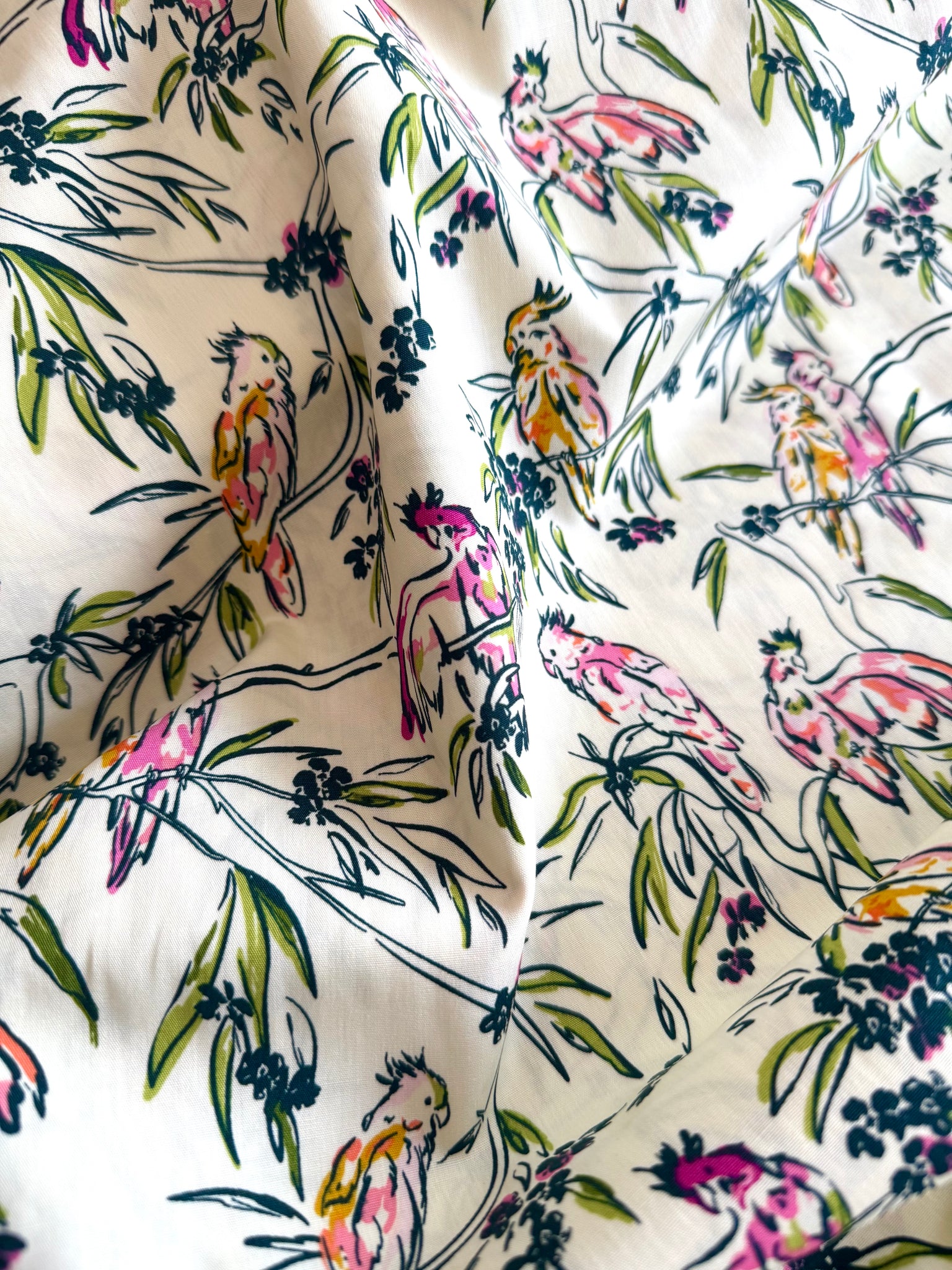 Bohemia Parakeet Paradise Backing Fabric- 3 metres or 4 metres (3.3 or 4.4 yards)