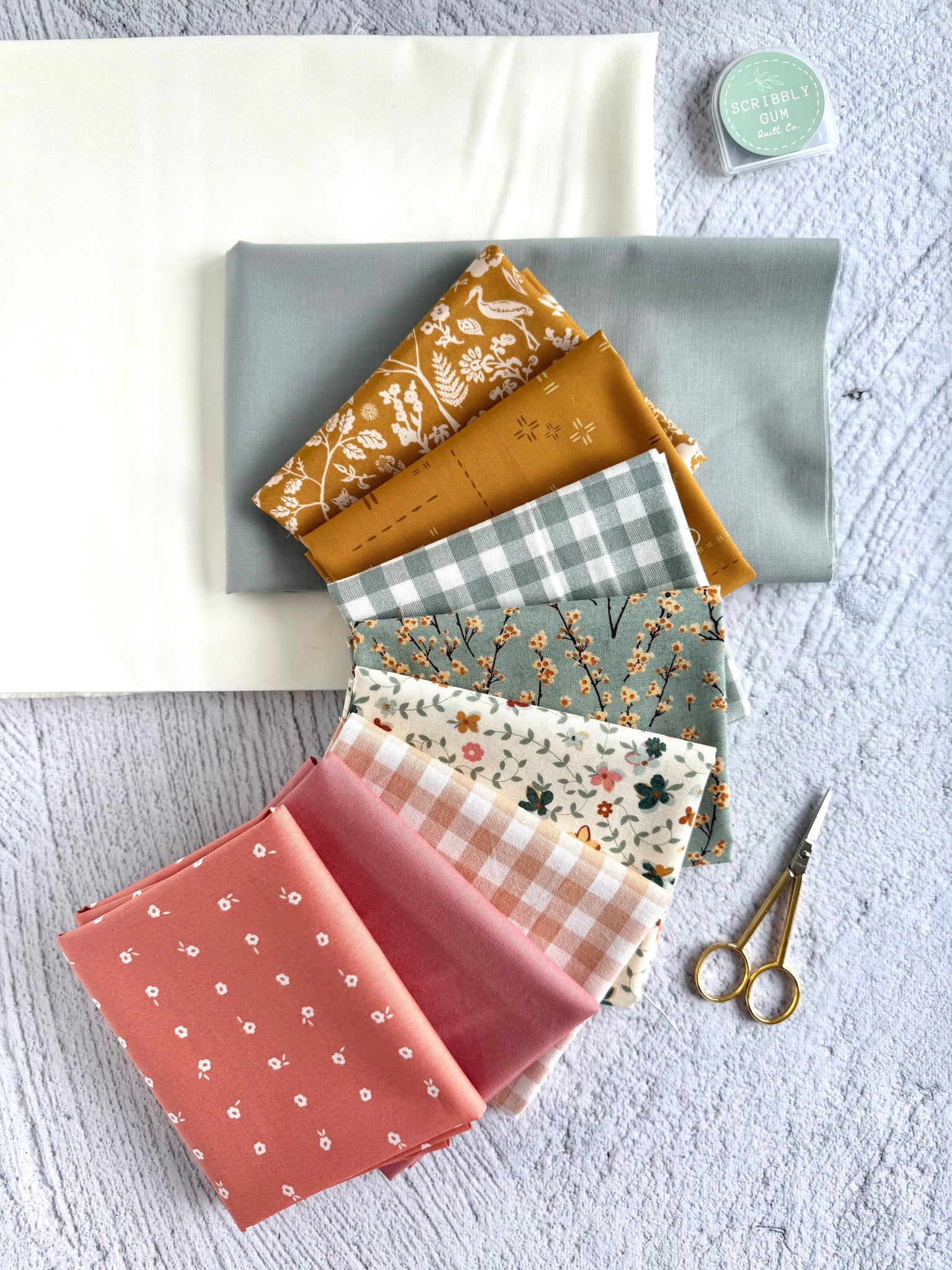 Suzy Quilts Fat Quarter Stars quilt kit (throw)- Little Cottage Garden