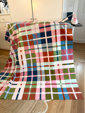 Kitchen Table Quilting  Mini Plaidish quilt kit (large lap size )