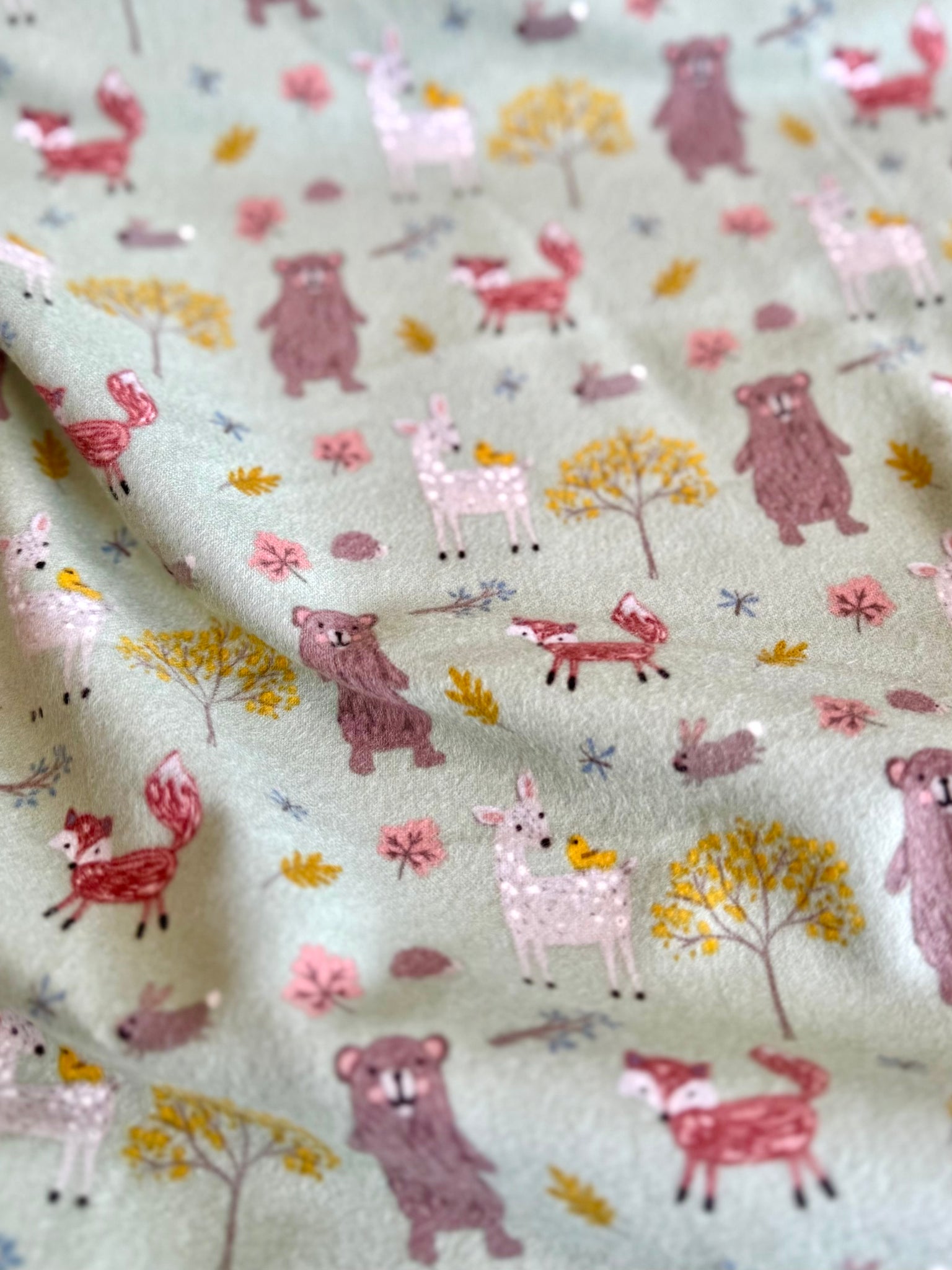 Woodland Creatures Flannel- 3 metres (3.3 yards)