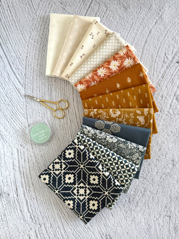 Black tie Brunch - Curated 12 Fat Quarter Bundle