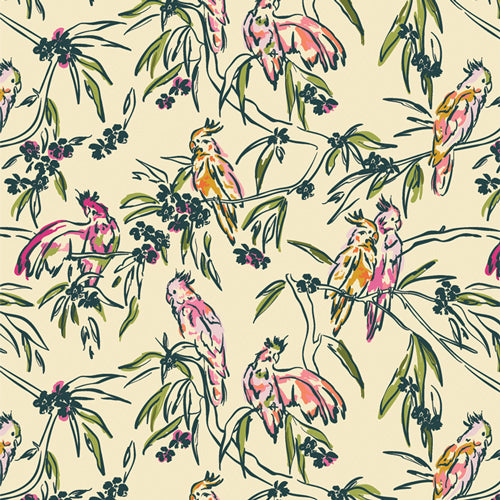 Bohemia Parakeet Paradise Backing Fabric- 3 metres or 4 metres (3.3 or 4.4 yards)