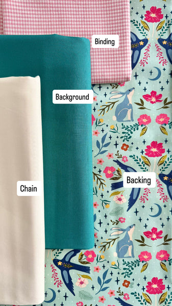 Double Irish chain Quilt Kit (PDF Pattern Included) - Large Throw Size