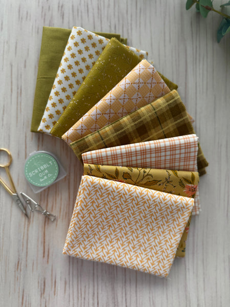 100% Cotton Quilting Fabric 8 Fat Quarter Bundle - Marla