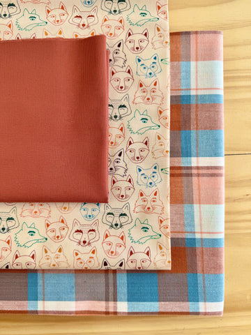 Plaid Foxes Wholecloth Quilt Kit - Crib/Baby Size