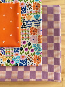 Retro Lavender Wholecloth Quilt Kit - Crib/Baby Size