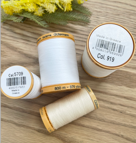 Gutermann 100% Cotton - White Col. 5709