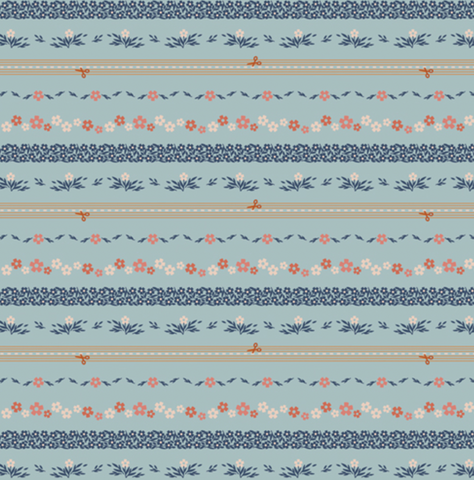 Ditsy Chain Bound Sky Binding by Art Gallery Fabrics