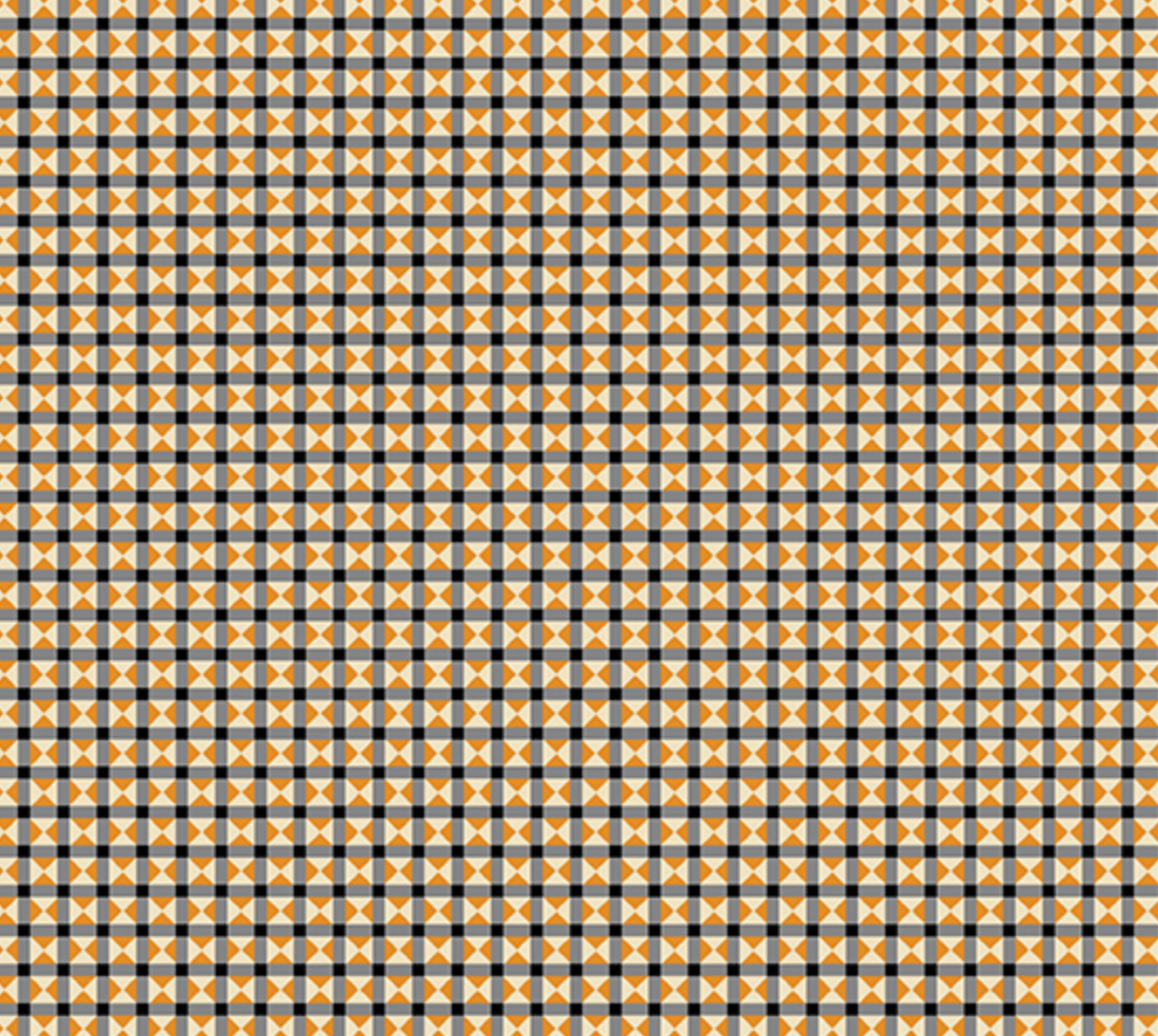 Pumpkin Licorice by Andover Fabrics - Triangle Checkerboard