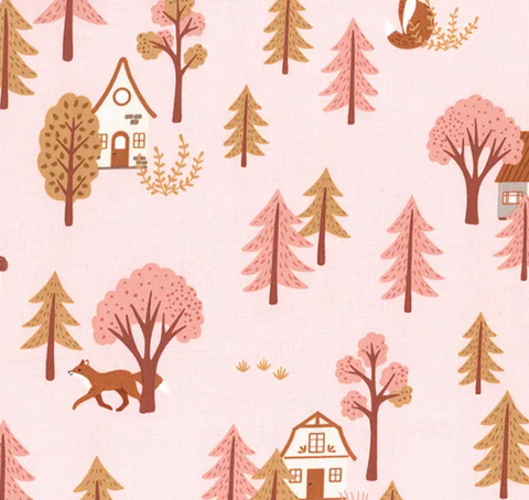 Forest Village by Riley Blake - Pink