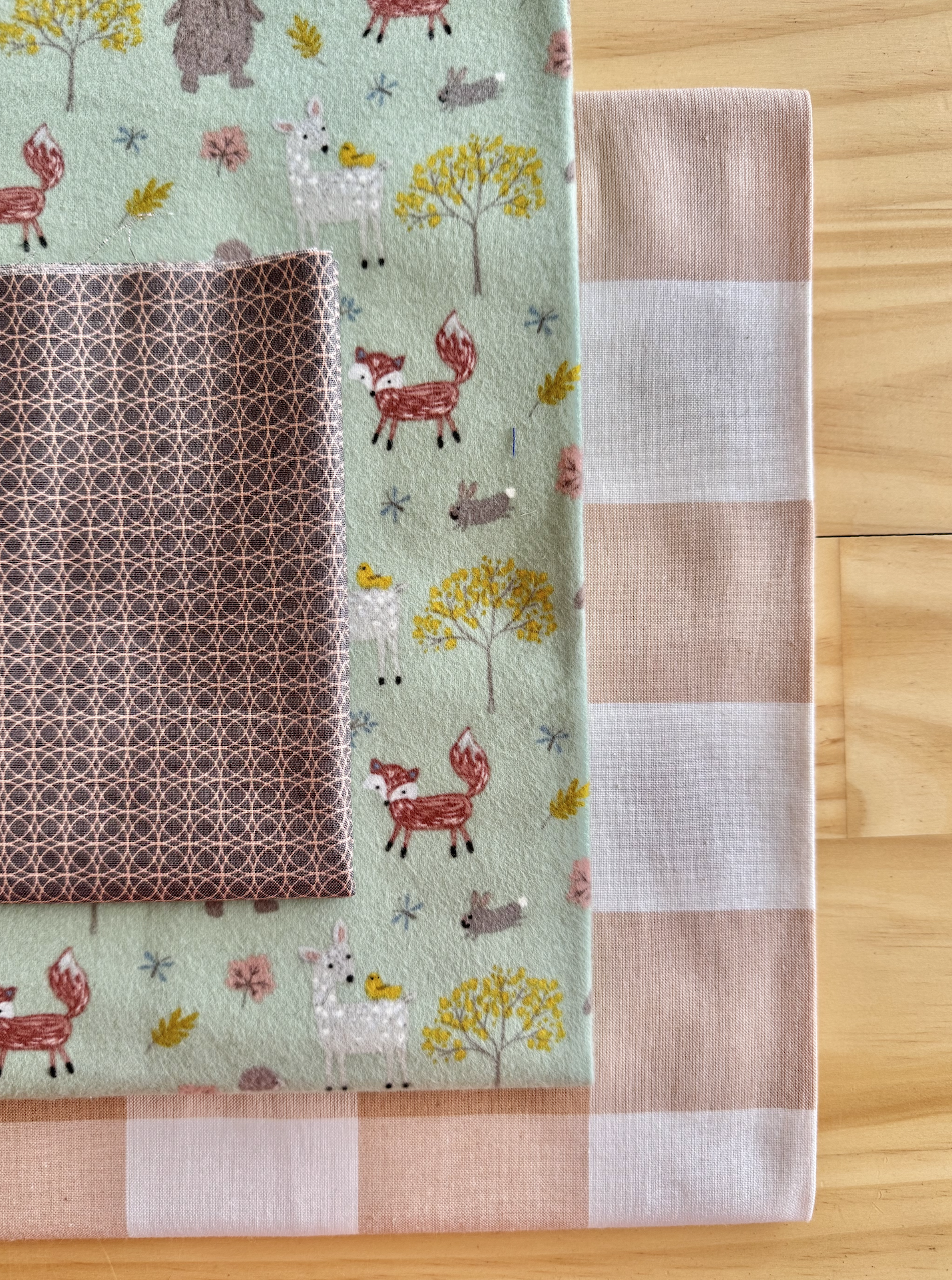 Deer Mr Fox Wholecloth Quilt Kit - Crib/Baby Size