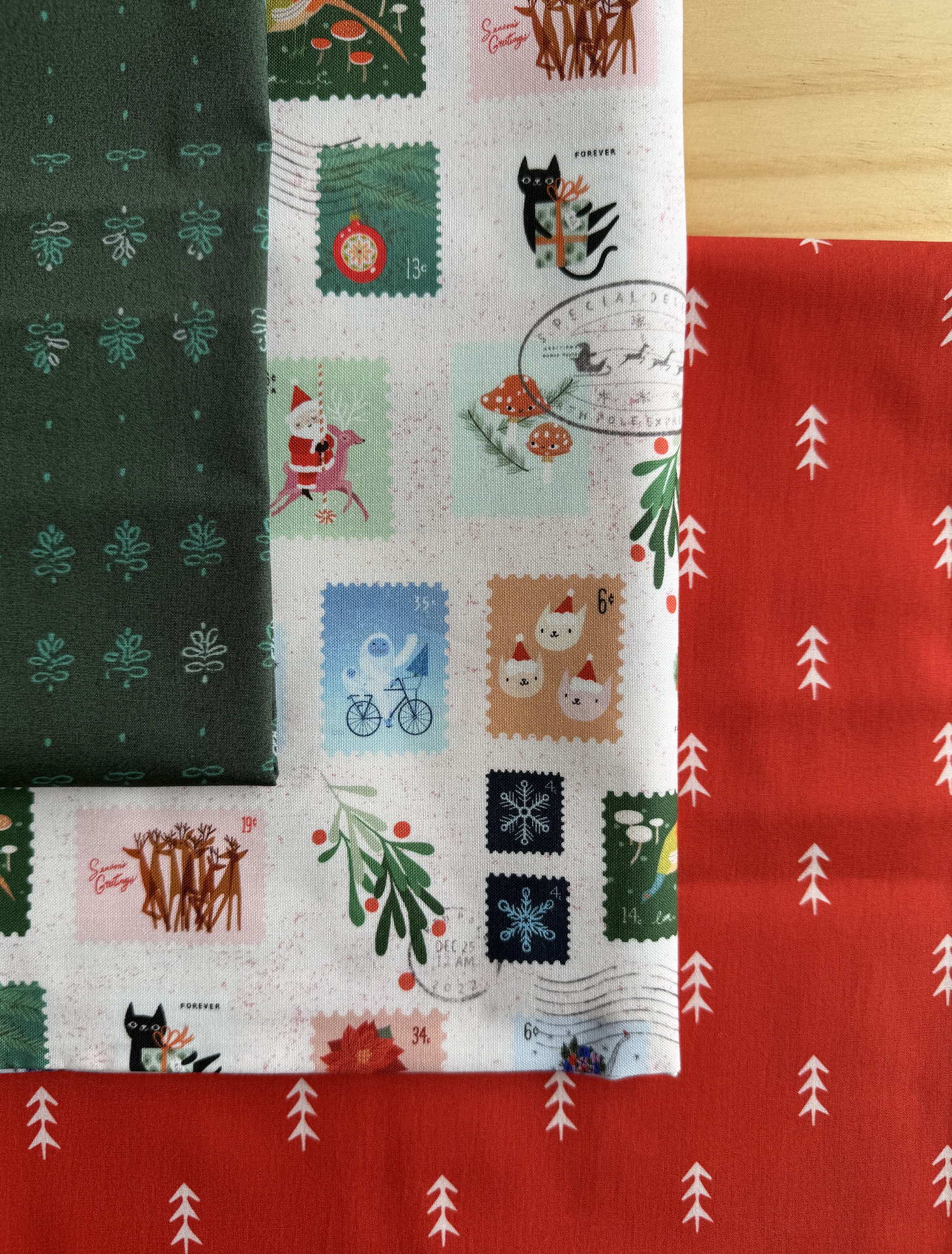 Stamped with Cheer Wholecloth Quilt Kit - Crib/Baby Size
