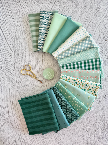 Green Dream- Curated 15 Fat Quarter Bundle