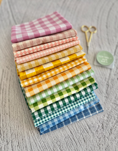 The Gingham-ish Gang  - Curated 14 Fat Quarter Bundle