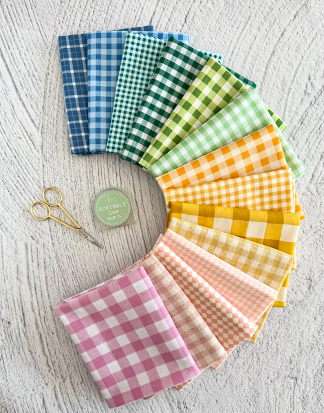 The Gingham-ish Gang  - Curated 14 Fat Quarter Bundle