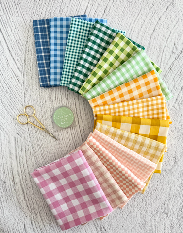 The Gingham-ish Gang  - Curated 14 Fat Quarter Bundle