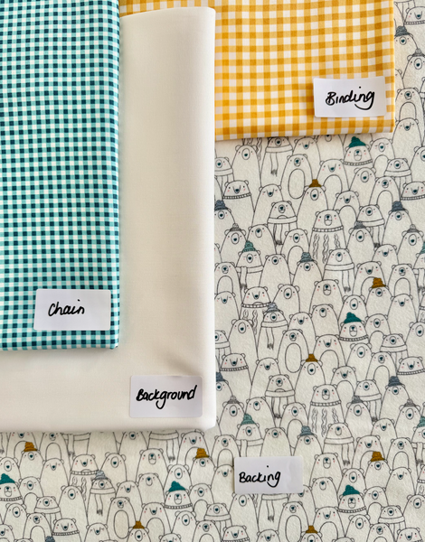 Irish Chain Quilt Kit with PDF Pattern - Small Throw Size