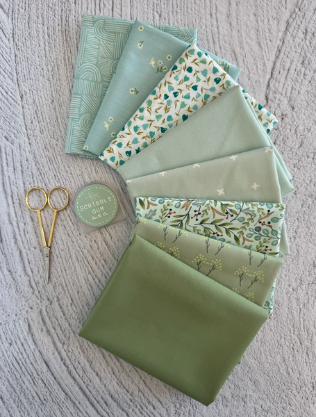 Greens Grotto - Curated 8 Fat Quarter Bundle