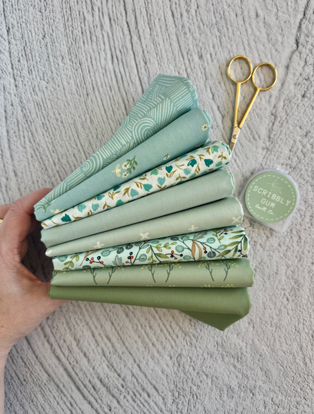 Greens Grotto - Curated 8 Fat Quarter Bundle