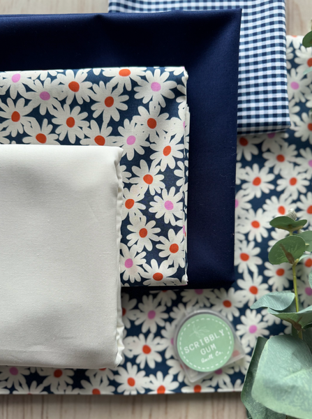 Three Colour Double Irish Chain Quilt Kit with Backing - Large Throw Size