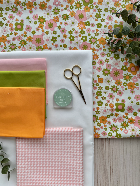 Little Flowers Quilt Fabric Kit - Baby Size