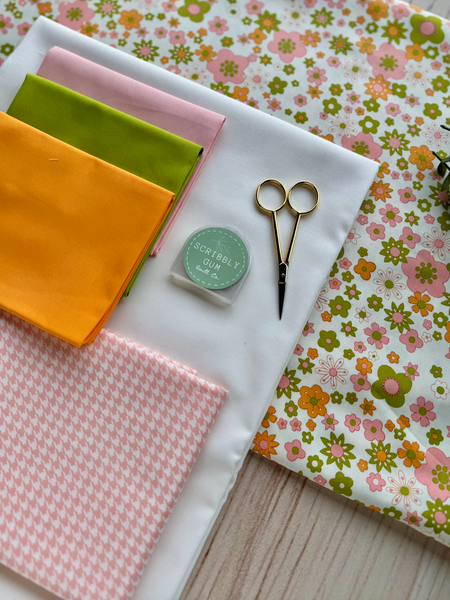 Little Flowers Quilt Fabric Kit - Baby Size