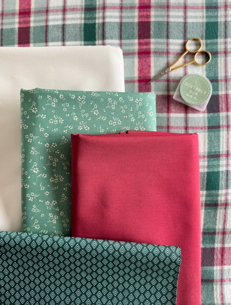 100% Cotton Fabric Quilt Kit - Three Colour Double Irish Chain - Large Throw