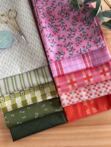 100% Cotton Quilting Fabric 10 Fat Quarter Bundle - Almost Christmas