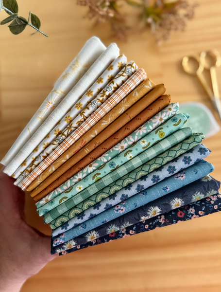 100% Cotton Quilting Fabric 16 Fat Quarter Bundle - Amby