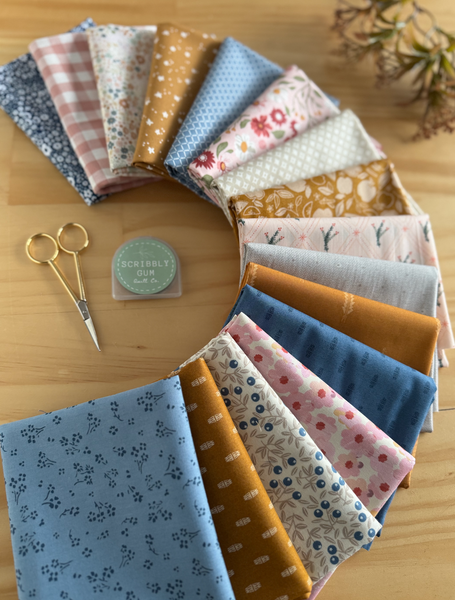 100% Cotton Quilting Fabric 16 Fat Quarter Bundle - Torrens Creek