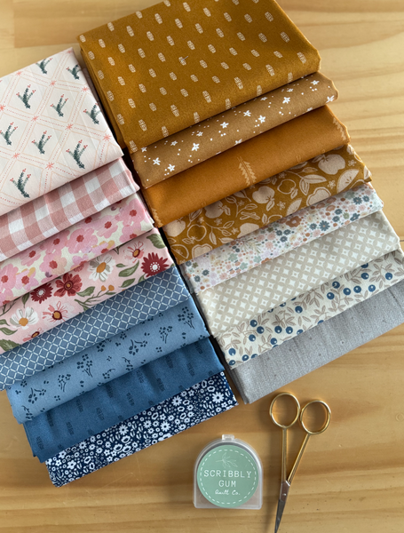 100% Cotton Quilting Fabric 16 Fat Quarter Bundle - Torrens Creek