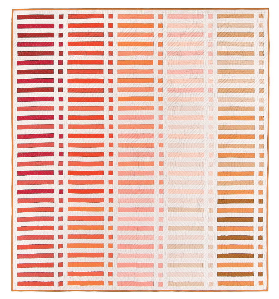 Lo and Behold Stitchery’s ‘Rhythm Quilt' fabric bundle kit - small throw size  (Bella, Kona and Devonstone solids)