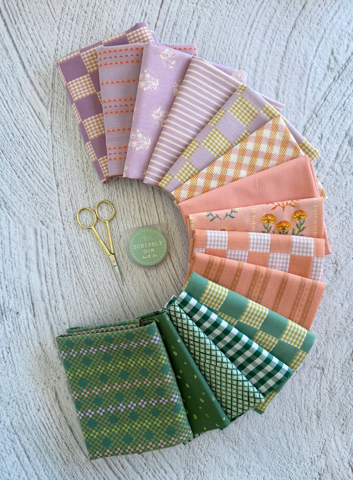Henriettta Handbasket- Curated 15 Fat Quarter Bundle