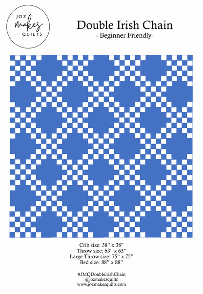Double Irish Chain Quilt Kit with Backing - Large Throw Size