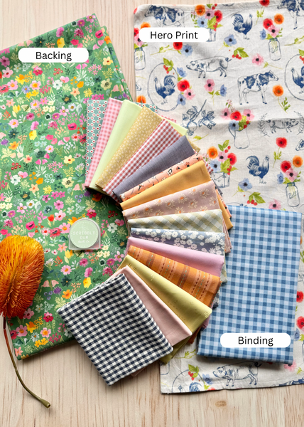 Big Patch Quilt Kit with Backing - Throw Size