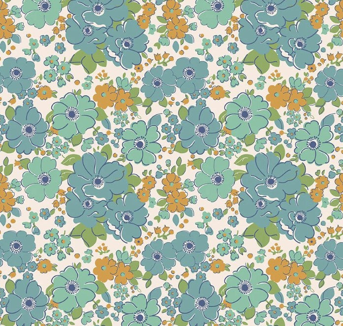 Mercantile Lovely Riley by Riley Blake - Raindrop